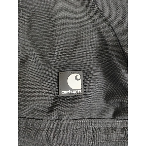 Carhartt Bib Overalls Mens 40 Black R33 Insulated Quilted Workwear Double Knee - Picture 4 of 12
